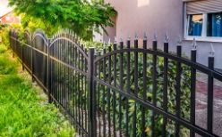 An ornate metal fence installed by a fence company for Morton IL