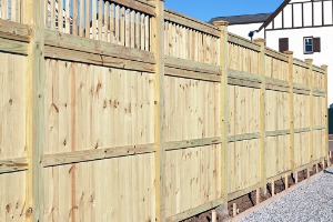 A new wood Privacy Fence in Champaign IL