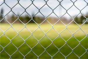 Commercial Chain Link Fencing used to protect a sports field