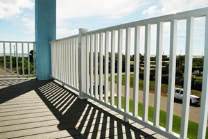 Commercial Railings around a balcony, installed by Hohulin Fence