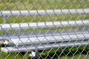 Commercial Chain Link Fencing used by schools for sports games in Central Illinois